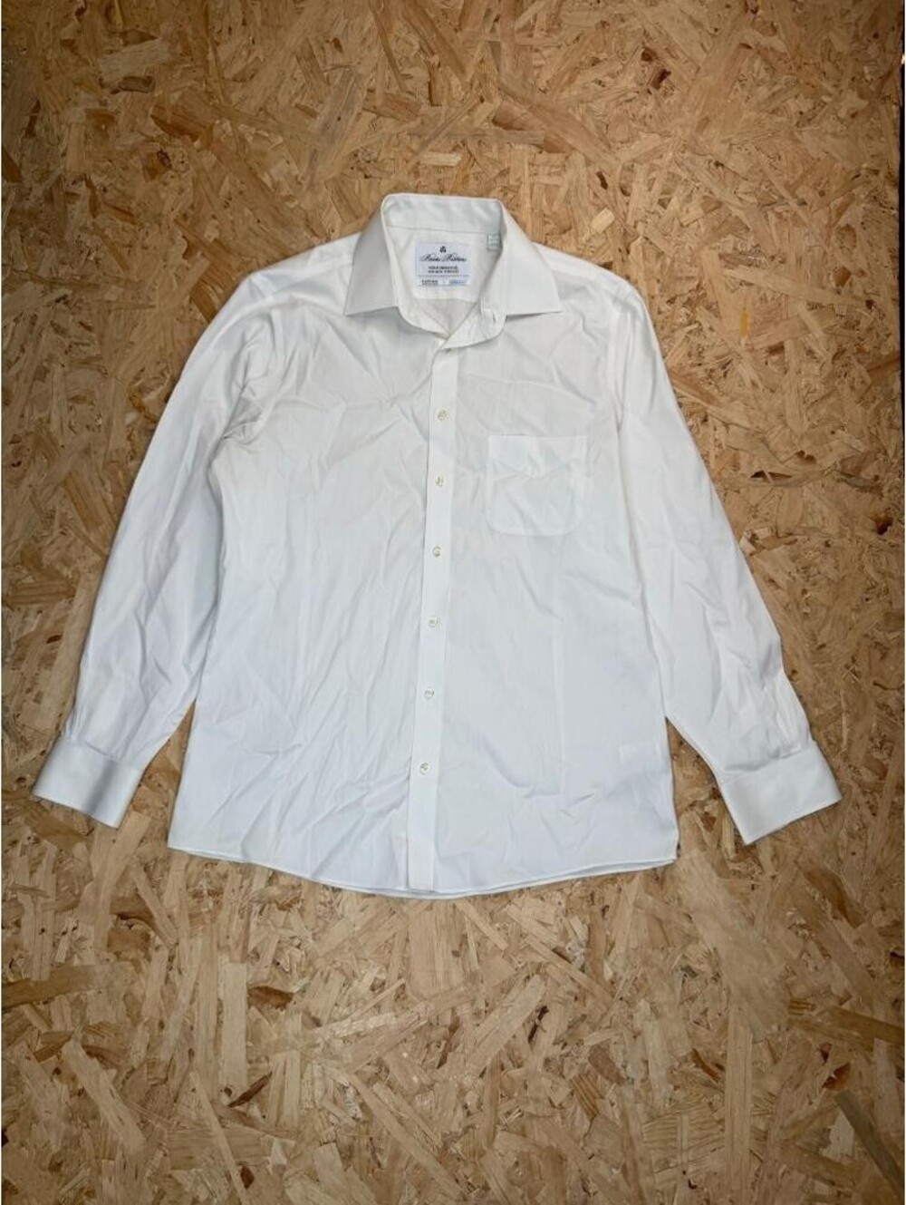 Brooks Brothers Milano Fit Dress Shirt Mens 15.5 33 White Supima Coolmax Stretch